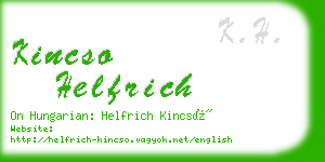 kincso helfrich business card